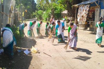 CLEANLINESS DRIVE AT SIRISBARI VILLAGE