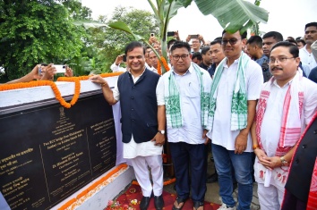 Inauguration by C.M. sir of two RCC Bridge from Bhalukamarito Jarabari via Krishna Mandir Path