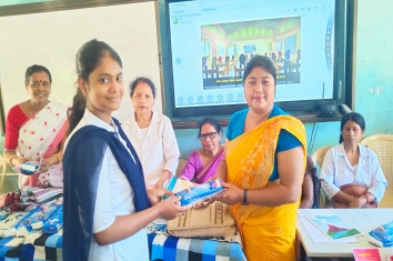 distribution of sanitary pad during world menstruation hygiene day